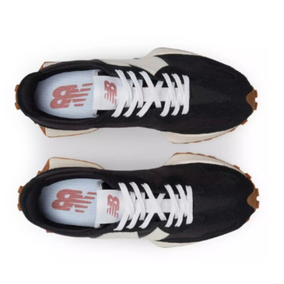New Balance Women's 327 Shoes-Color: Black/White/Gum - Picture 3 of 5